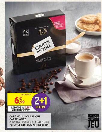 Intermarché Café moulu classique carte noire offre