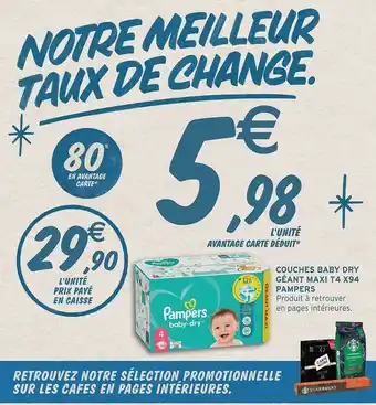 Couches baby dry géant maxi t4 x94 pampers