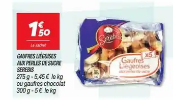 Gaufres liégeoises aux perles de sucre serebis