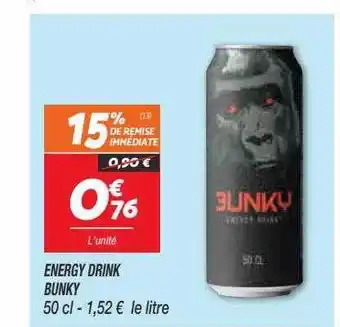 Energy drink bunky