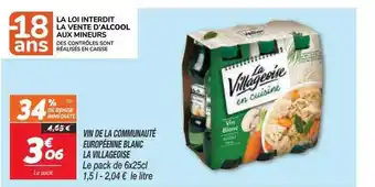 Vin de la communauté européenne blanc la villageoise
