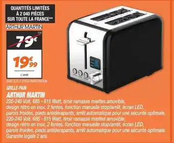 Netto Grille-pain arthur martin offre