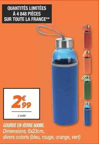 Netto Gourde en verre 600ml offre
