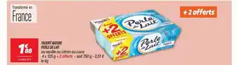 Netto Yaourt nature perle de lait ou vanille ou citron ou coco offre