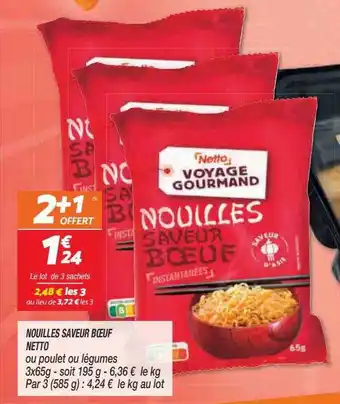 Netto Nouilles saveur bœuf netto offre