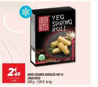 Netto Nems légumes surgelés par 15 orien bites offre