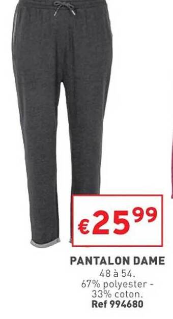 Trafic Pantalon dame offre