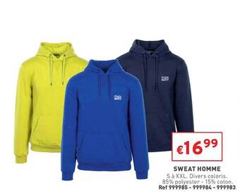 Trafic Sweat homme offre