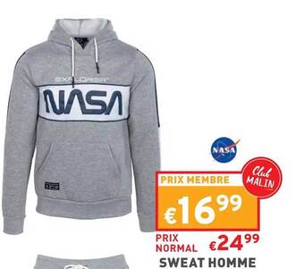 Trafic Sweat homme offre
