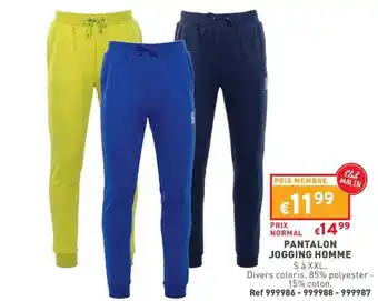 Trafic Pantalon jogging homme offre