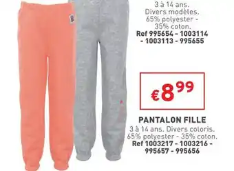 Trafic Pantalon fille offre