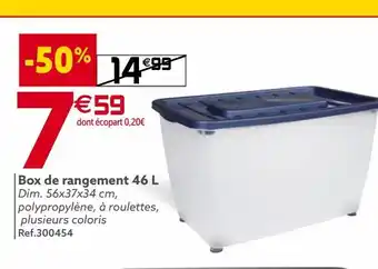 Gifi Box de rangement 46l offre
