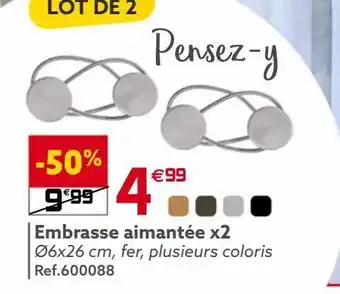 Embrasse aimantee x2