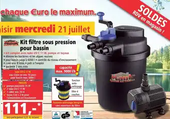 Norma Kit Filtre Sous Pression Pour Bassin offre