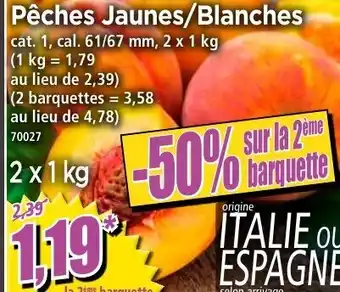 Norma Pêches Jaunes/Blanches offre