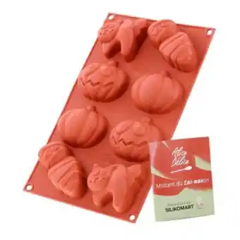 Alice Délice Moule en silicone 8 formes personnages d´halloween : momie, chats et citrouilles - alice délice offre