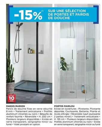 Lapeyre Parois marion, portes marilou offre