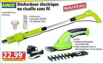 Norma Désherbeur électrique ou cisaille sans fil offre