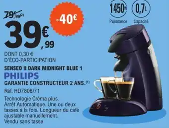 E.Leclerc Senseo II dark midnight blue 1 offre