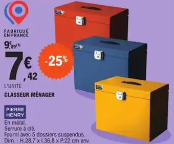 E.Leclerc Classeur ménager offre