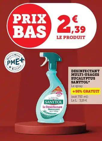 Super U Desinfectant multi-usages eucalyptus sanytol offre