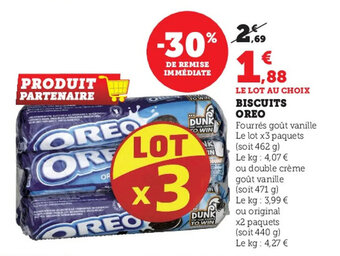 Super U Biscuits oreo offre