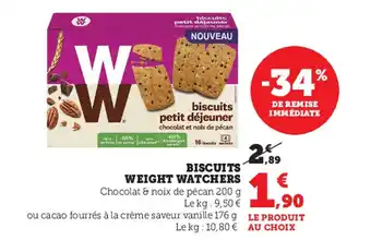 Super U Biscuits weight watchers offre