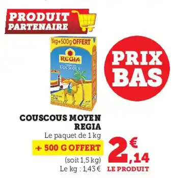 Super U Couscous moyen regia offre