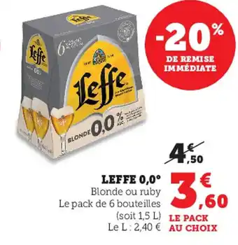Super U Leffe 0,0 offre
