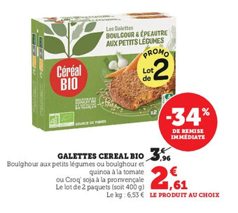 Galettes cereal bio