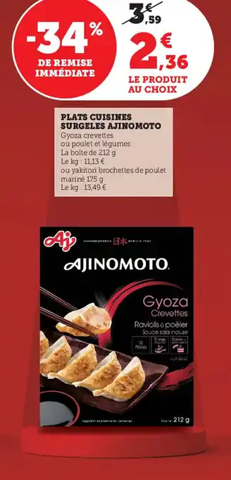 Super U Plats cuisines surgeles ajinomoto offre