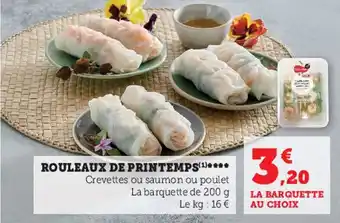 Super U Rouleaux de printemps offre