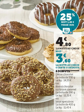 Super U 6 donuts offre