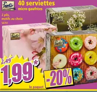 Norma 40 serviettes offre