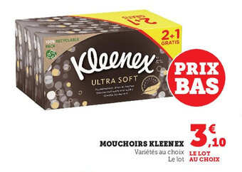Super U Mouchoirs kleenex offre
