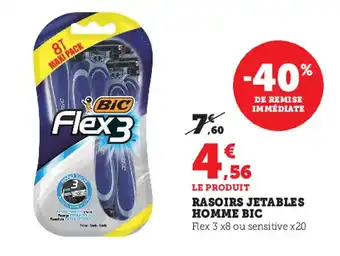 Super U Rasoirs jetables homme bic offre