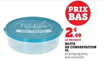 Super U Boite de conservation 4L offre