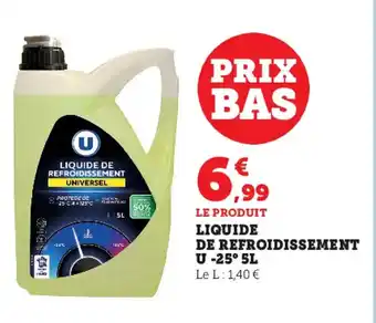 Super U Liquide de refroidissement U -25 5L offre