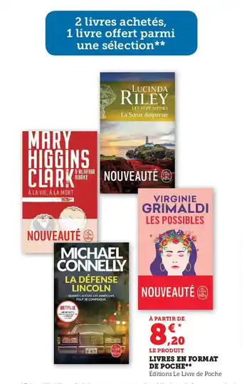 Super U Livres en format de poche offre
