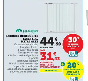 Super U Barriere Securite Essential Metal Gate offre