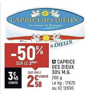 Vival Caprice des dieux 30% m.g. offre