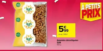 Carrefour Amandes Décortiquées Sun offre