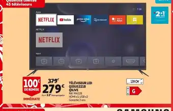 Téléviseur Led Q55US221B Qilive