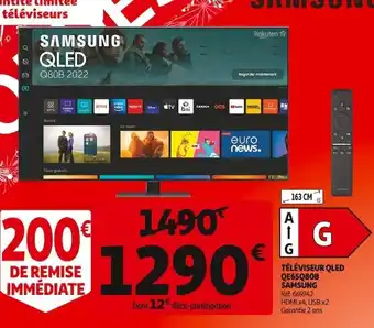 Auchan Télévisuer Qled QE65Q808 Samsung offre