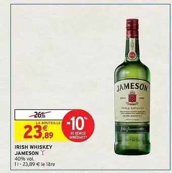Intermarché Irish whiskey jameson offre