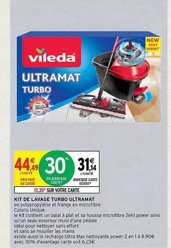 Intermarché Kit de lavage turbo ultramat offre