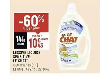 Spar Lessive liquide sensitive le chat offre