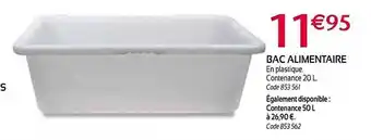 Bac alimentaire