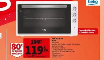 Auchan Meni-Four 50L Beko offre