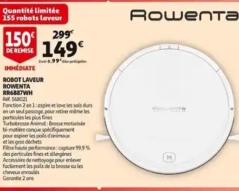 Auchan Robot Laveur Rowenta RR6887WH offre